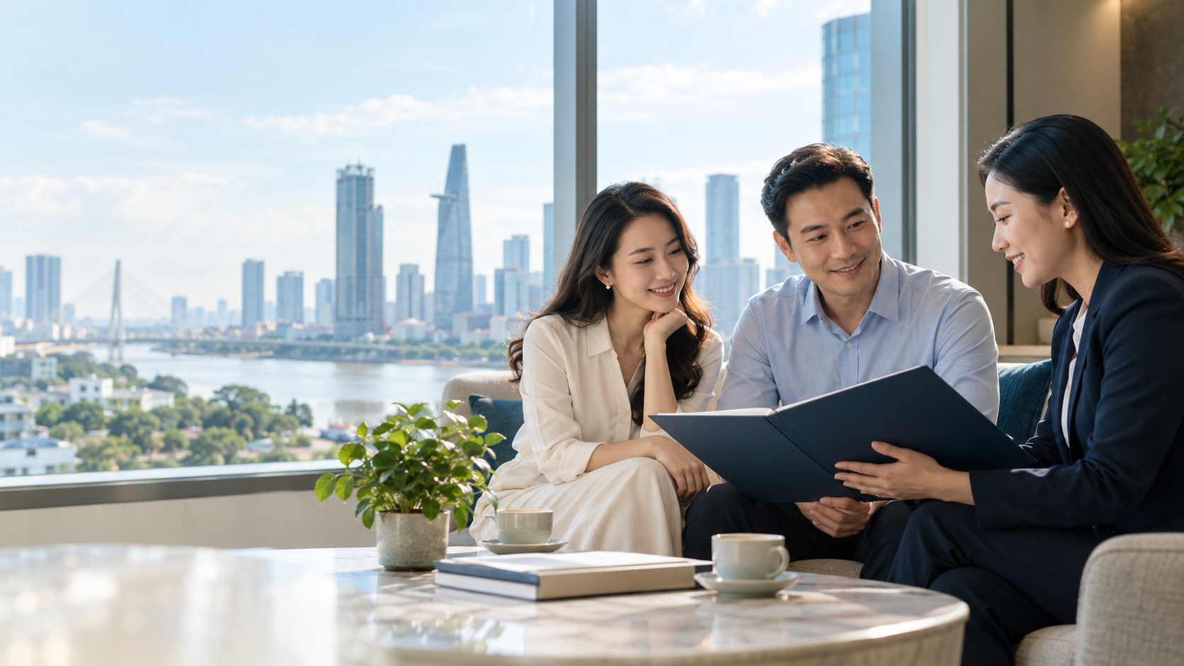 Gia đình Việt trao đổi kế hoạch tài chính cùng chuyên viên GoldenKey tại Thành phố Hồ Chí Minh